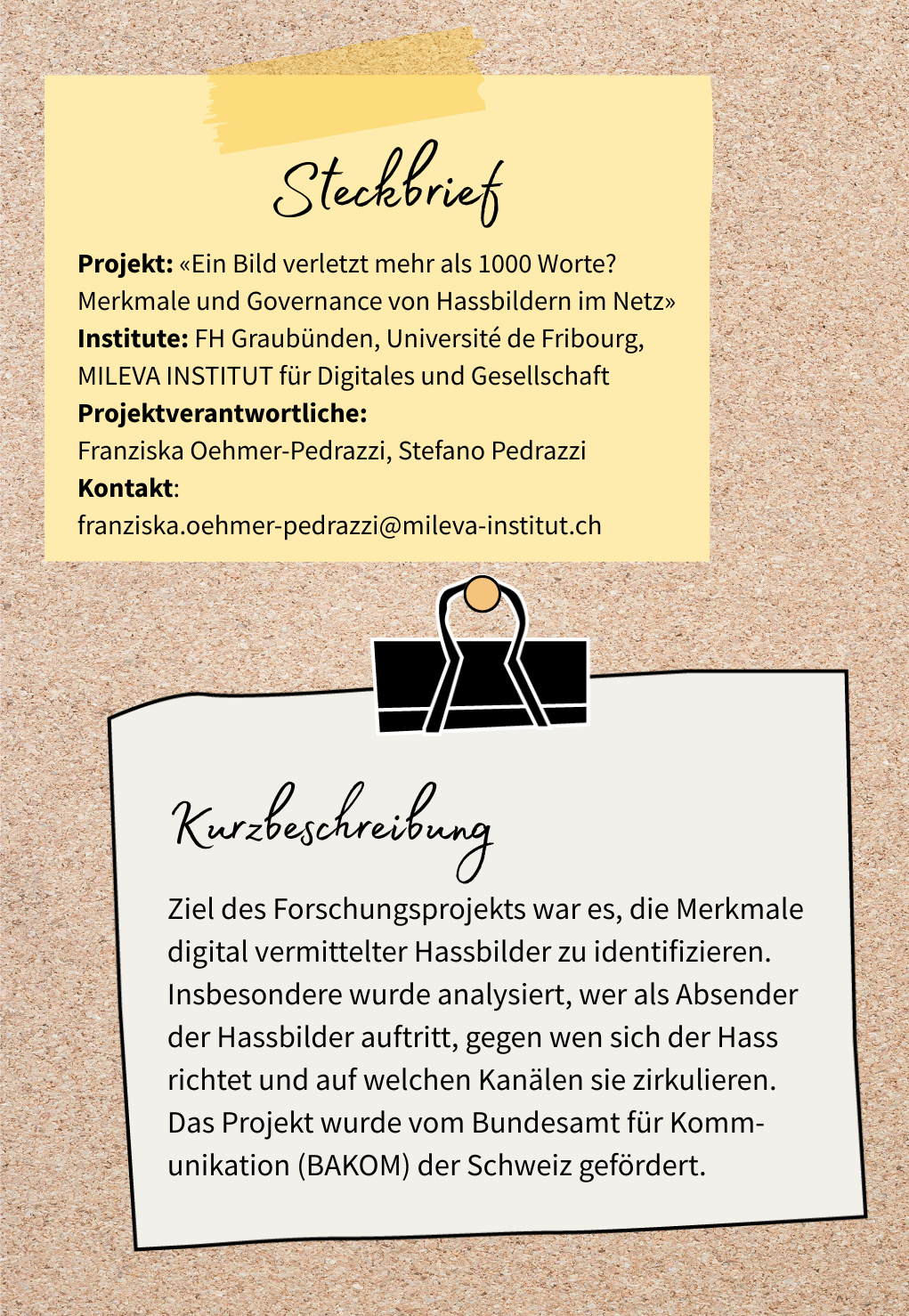 Steckbrief Hassbilder
